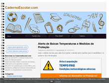 Tablet Screenshot of cadernoescolar.com